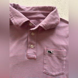 Vineyard Vines boys pink and blue polo shirt!